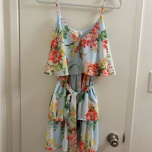 Womens Mini Dress with Tie Waist